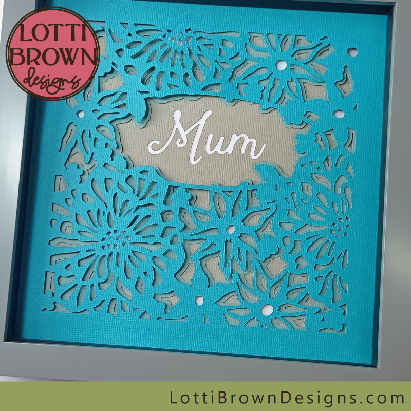 'Mum' shadow box idea