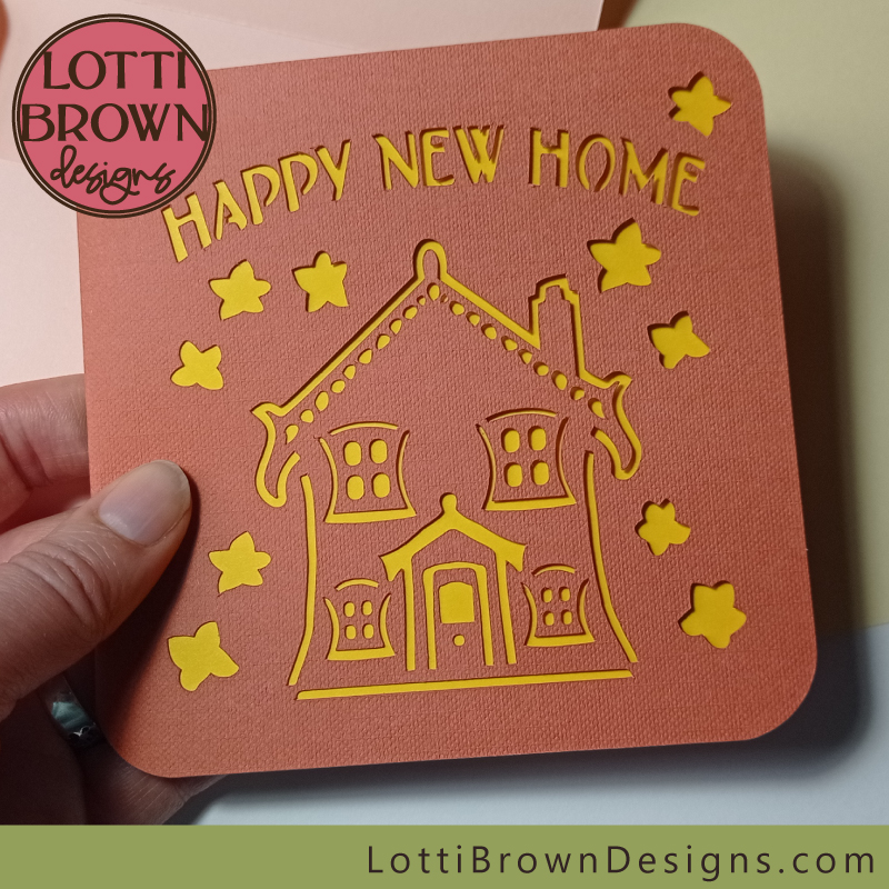 Happy New Home card SVG template