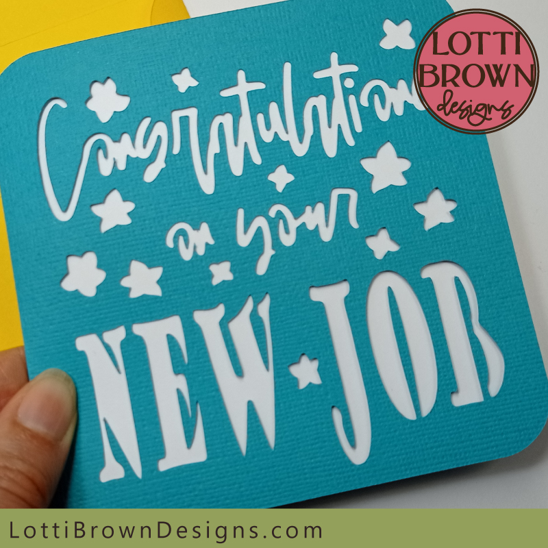 New job congratulations card template