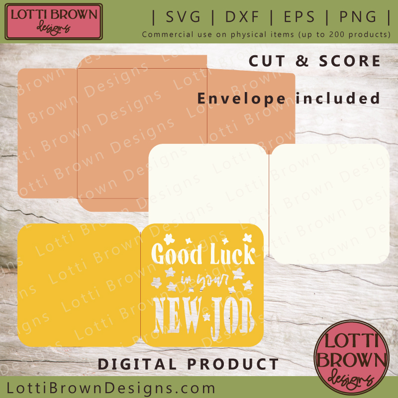 New job good luck card template