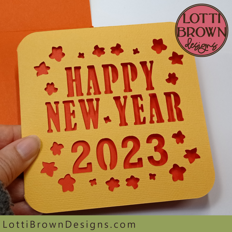 New year card template 2023