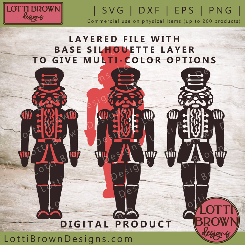 Nutcracker layered SVG design
