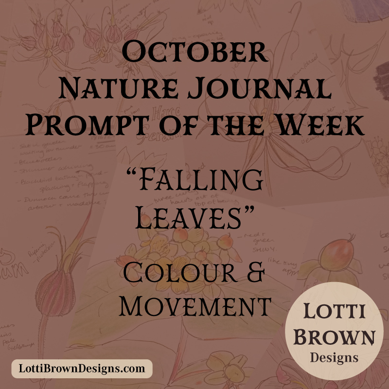 October nature journal weekly prompt - falling leaves