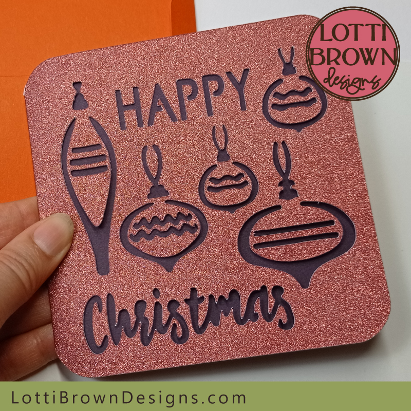 Christmas ornaments card template