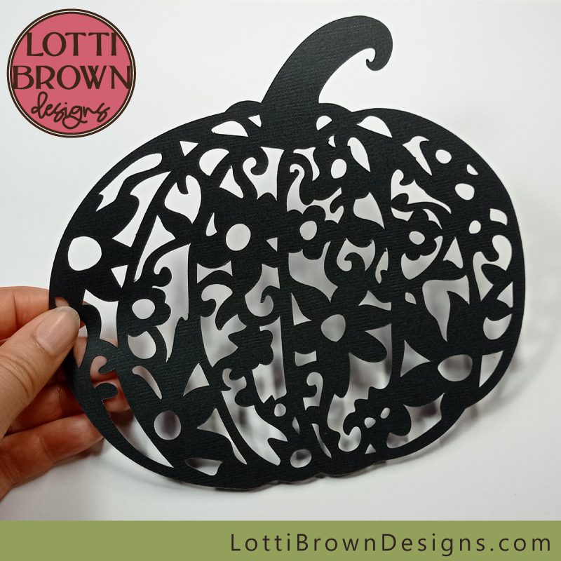 Ornate floral pumpkin SVG file