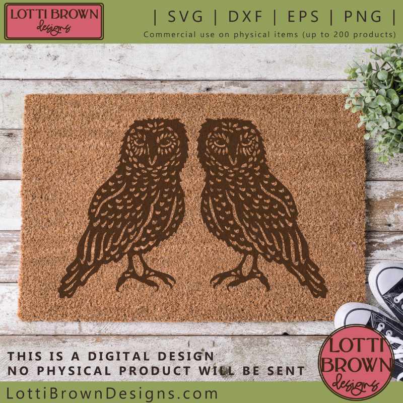 Sweet owl doormat craft idea