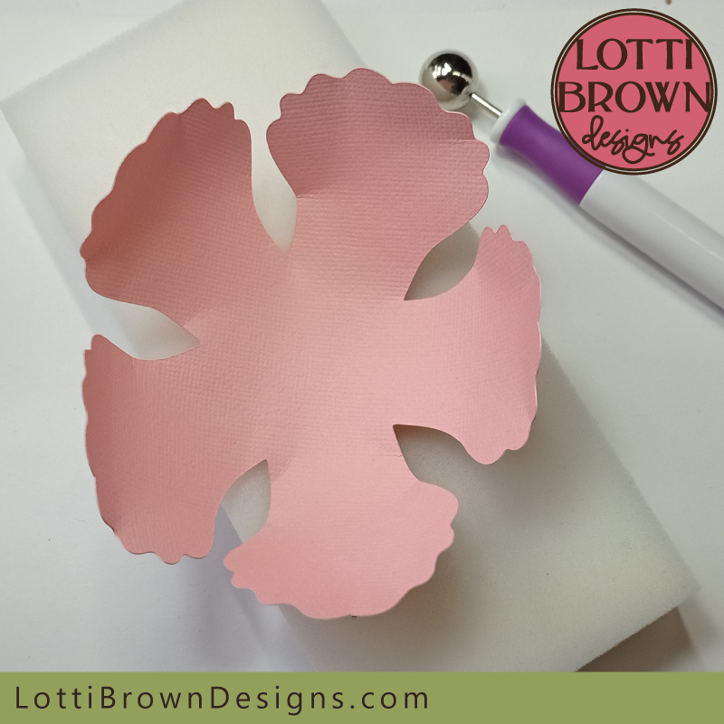 Shaped paper flower petals