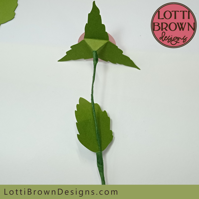 Paper flower stem