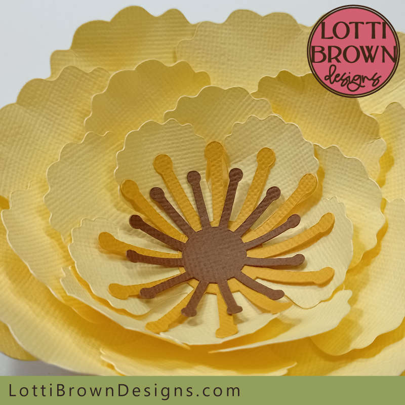 Pretty yellow paper flower