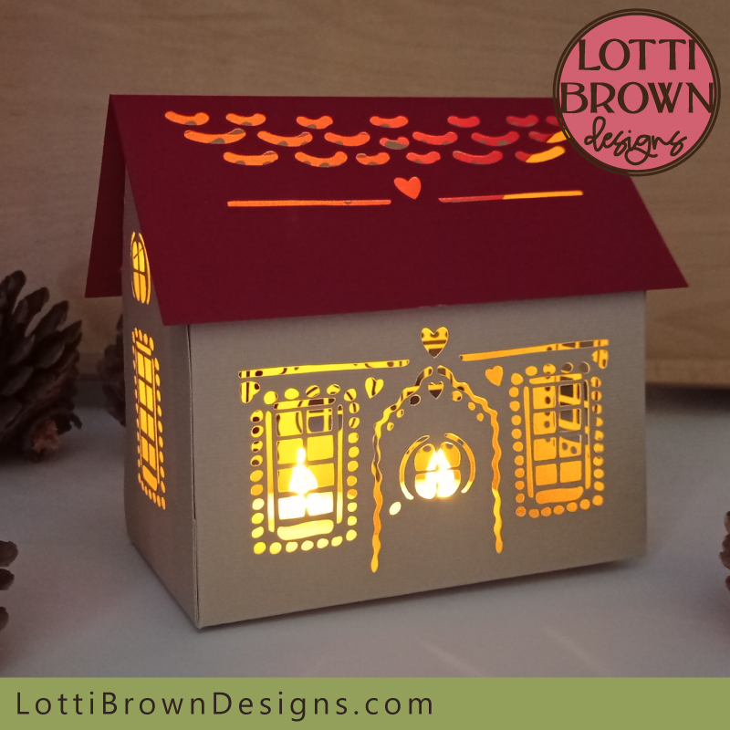 3D gingerbread house papercrafting project for Christmas