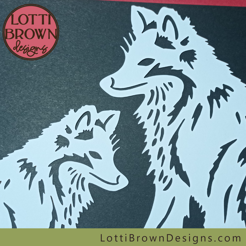 Papercut foxes detail