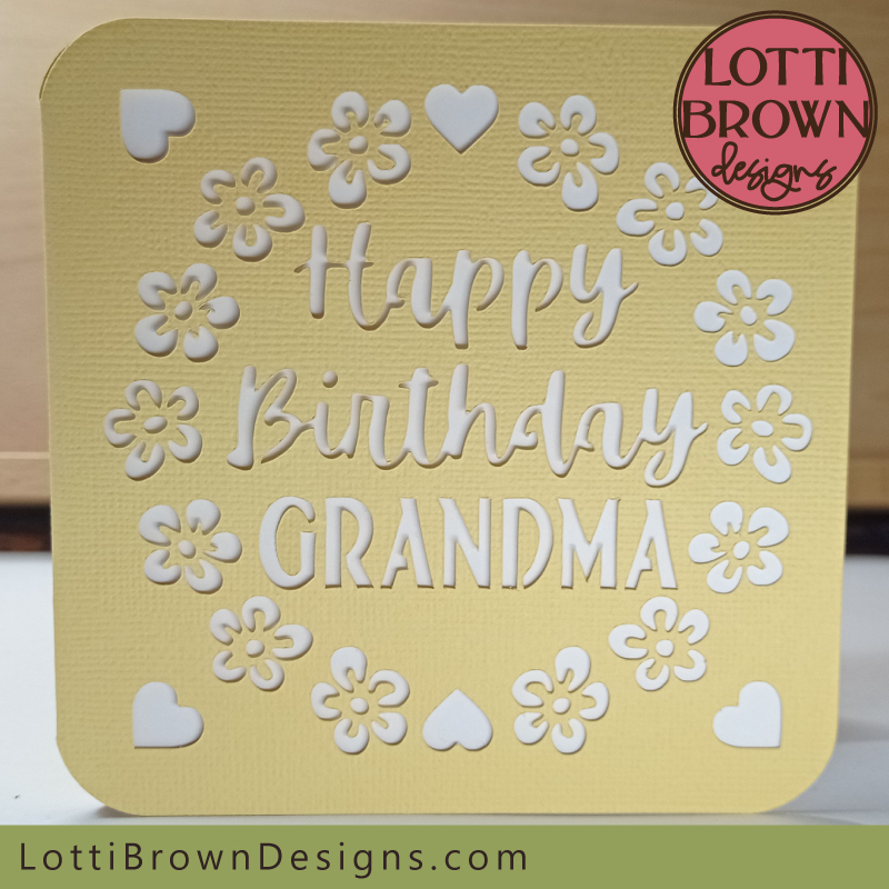 Grandma Happy Birthday card template