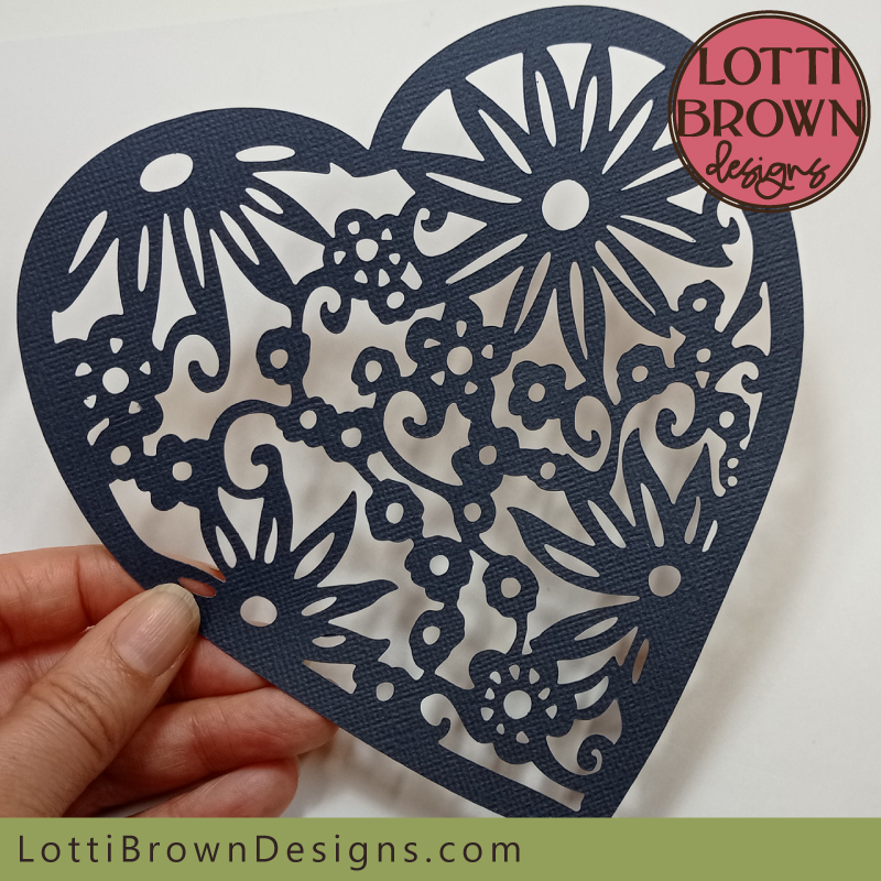 Ditsy floral heart design