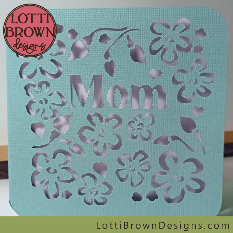 Papercut card Mom template