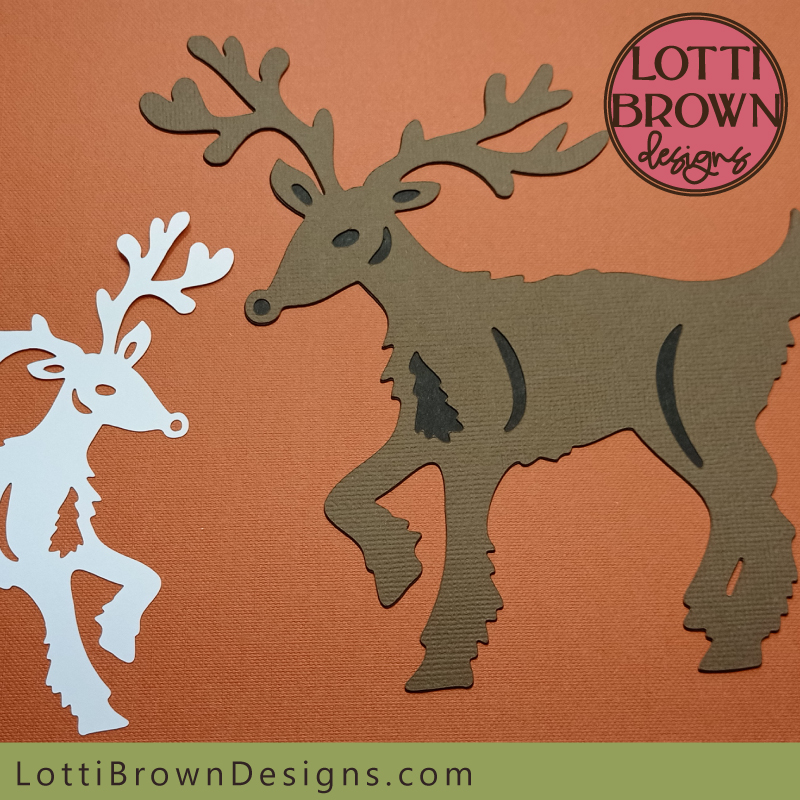 Santa's reindeer SVG template