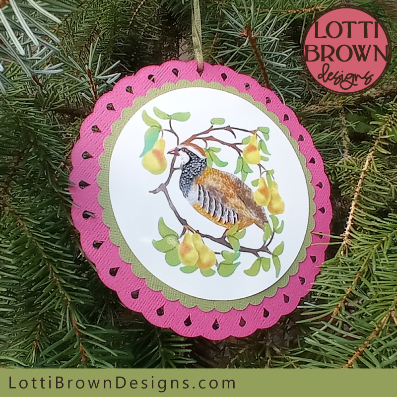 Partridge Christmas tree decoration idea