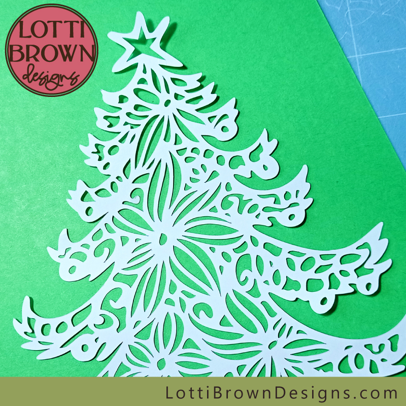 Swirly Christmas tree SVG papercut