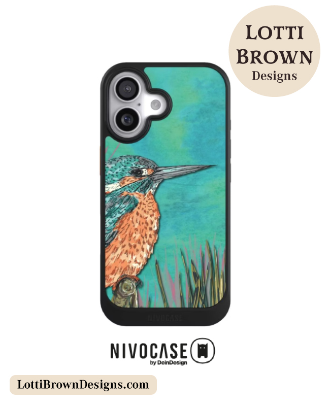 Nivocase by DeinDesign - kingfisher design by Lotti Brown