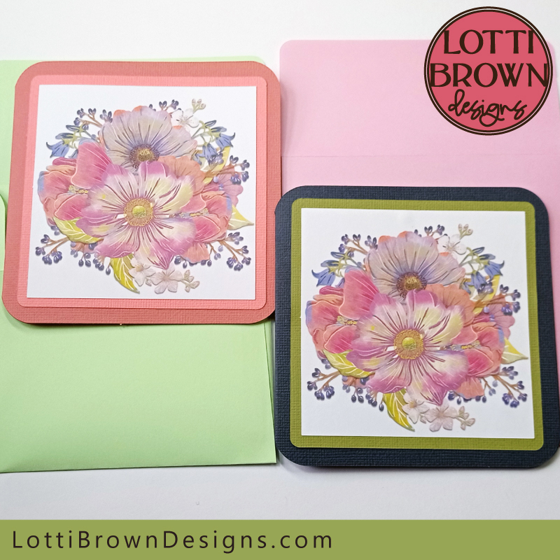 print and cut floral card 2 - 5
