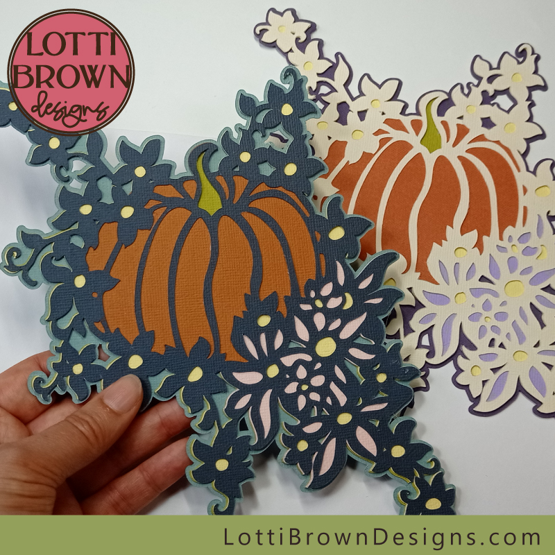 Pumpkin and flowers SVG