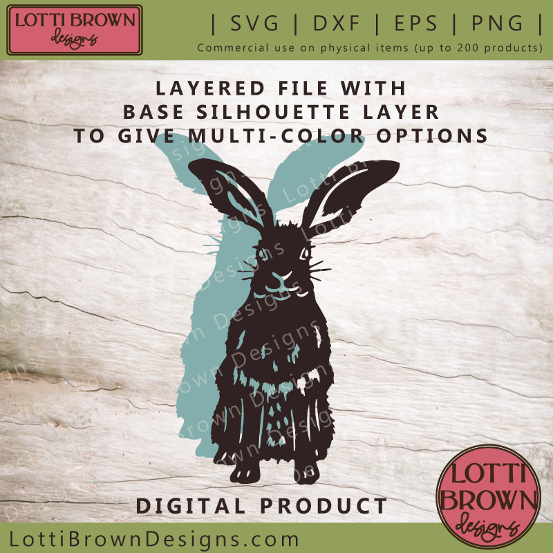 Rabbit SVG with layers
