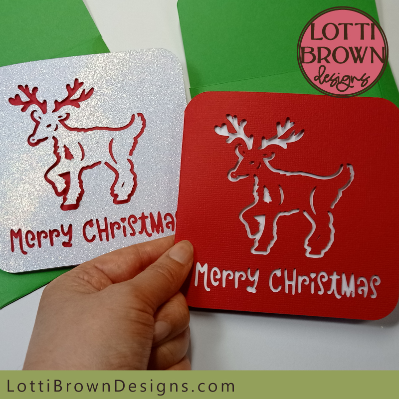 Reindeer Christmas card template