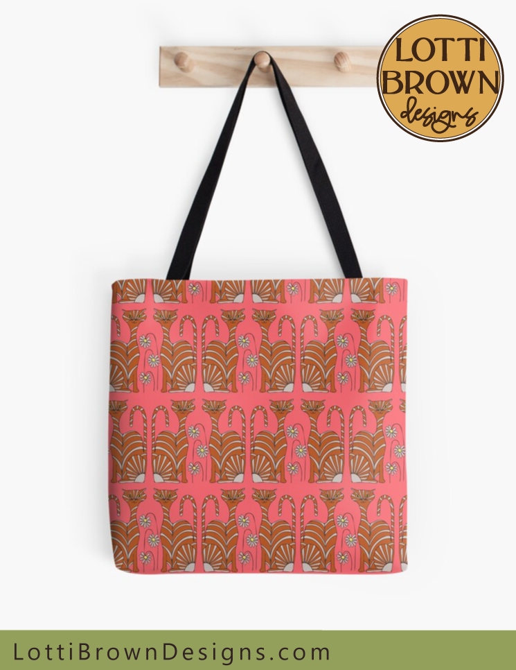 Ginger cats tote bag in pink