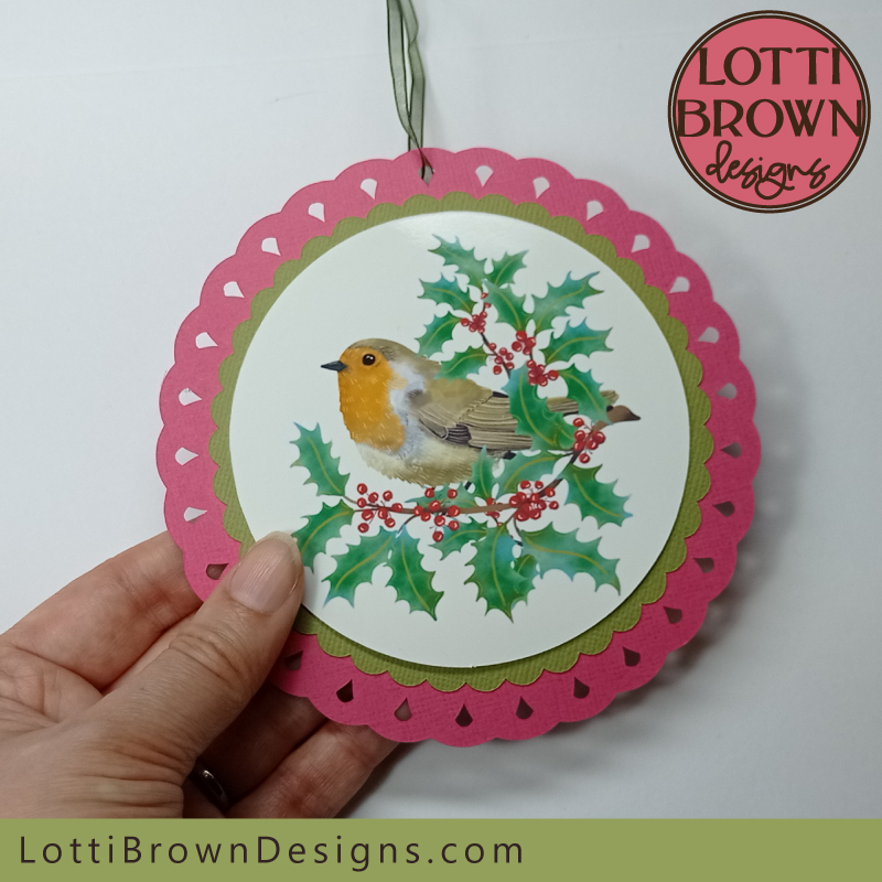 Robin Christmas decoration idea for Cricut