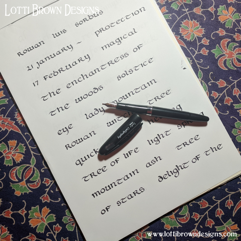 Rowan tree calligraphy