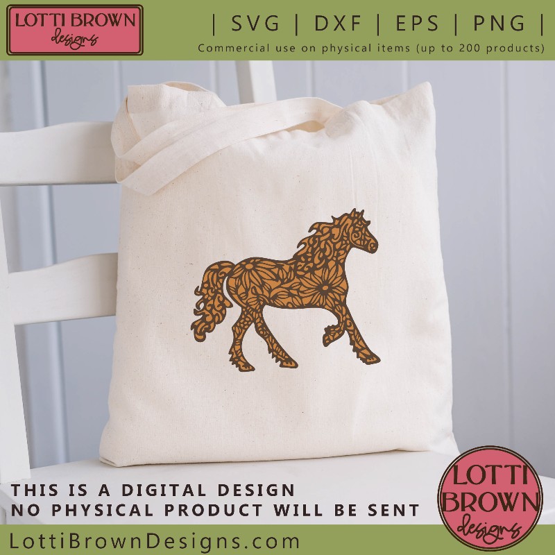 horse bag idea HTV vinyl and Cricut