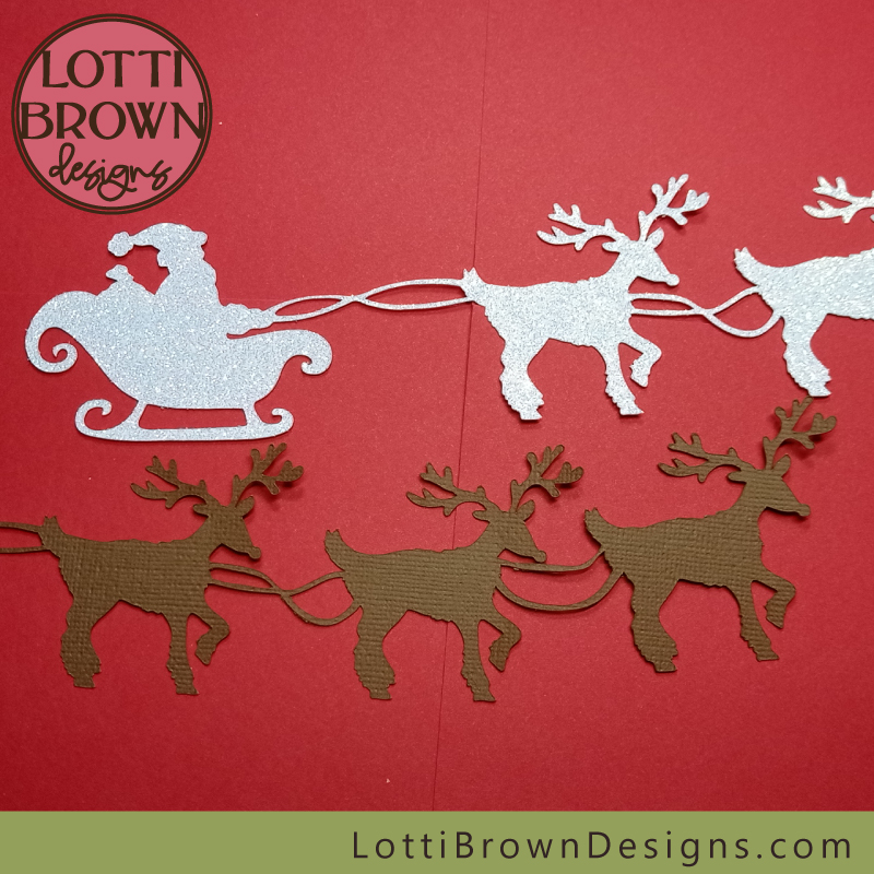 Papercrafts - Santa and sleigh template for Cricut
