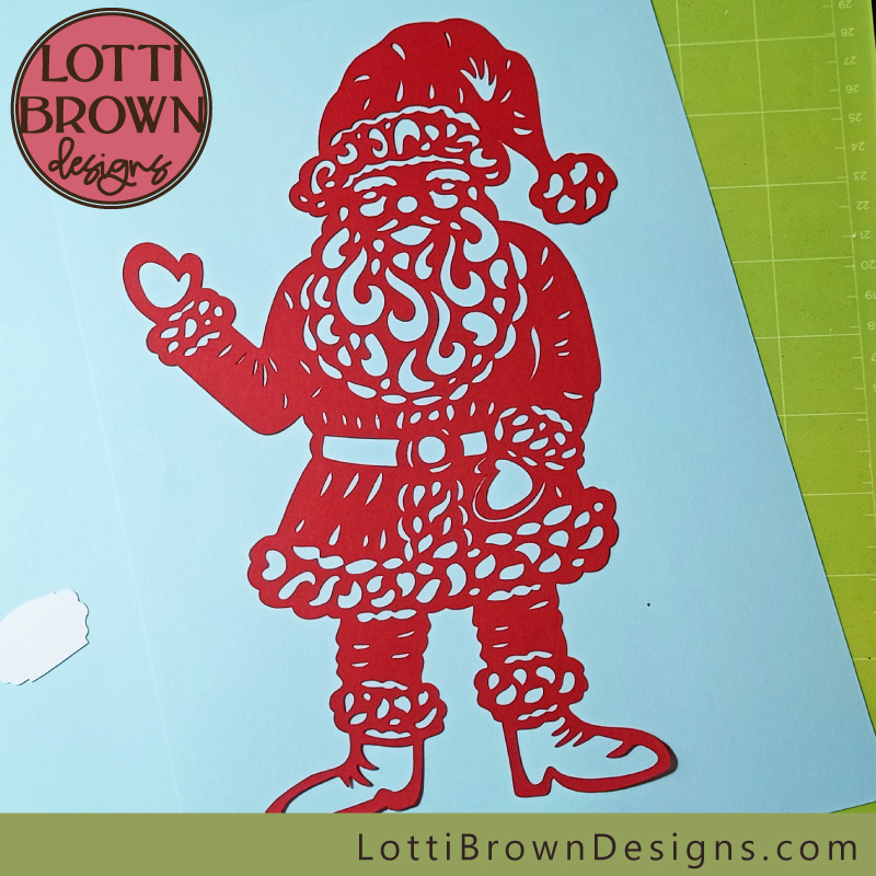 Santa Claus single layer cardstock