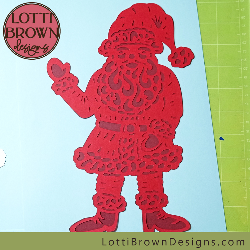 Cardstock Santa Claus two layers