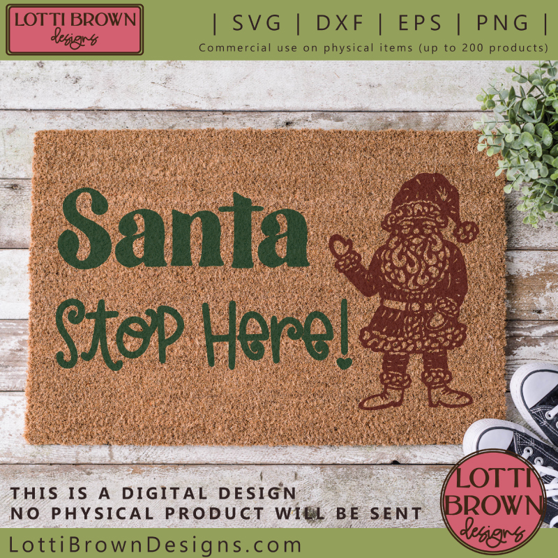 Santa Claus doormat craft idea
