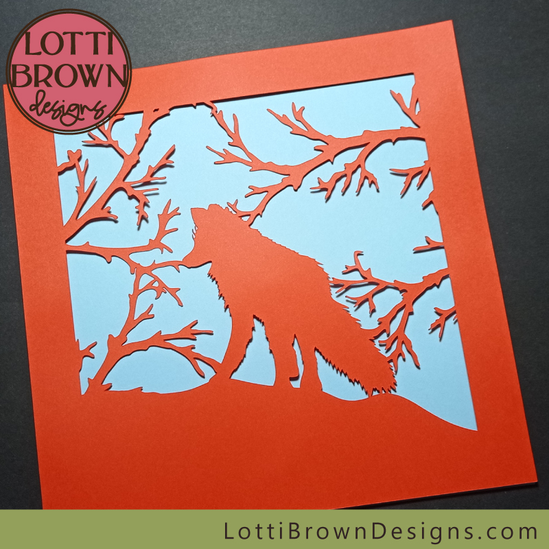 The first layer of the fox shadow box svg project is in place