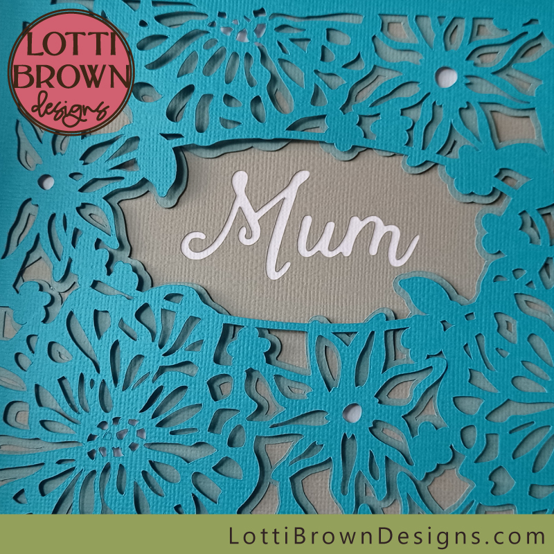 Mum shadow box template