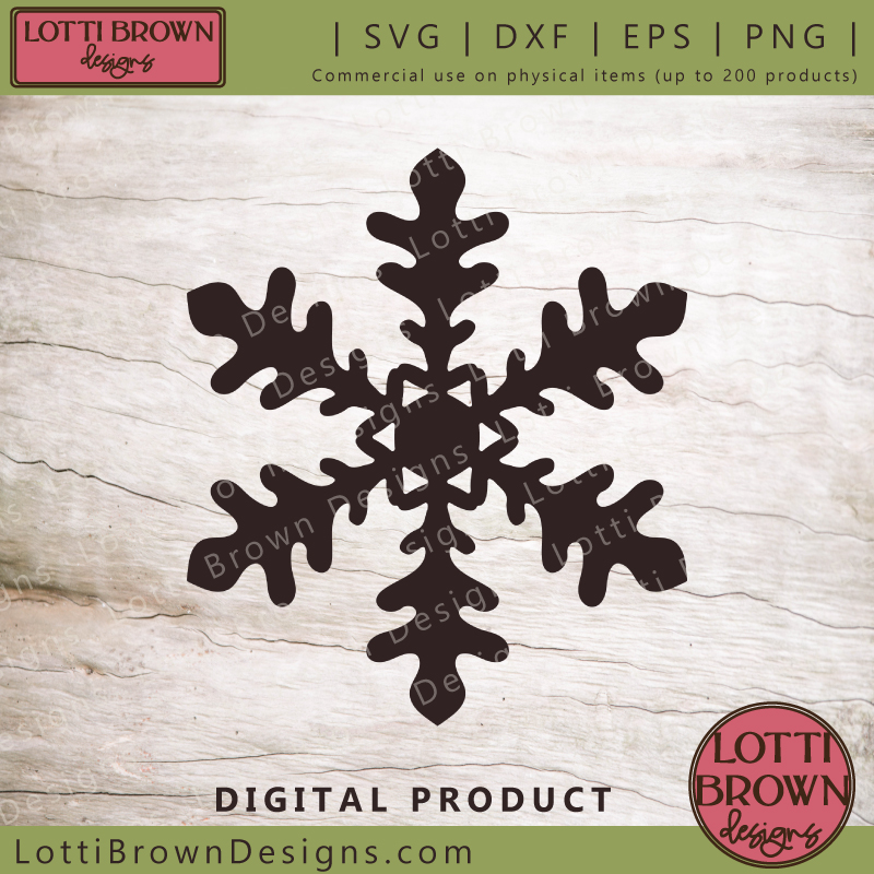 Simple snowflake SVG file