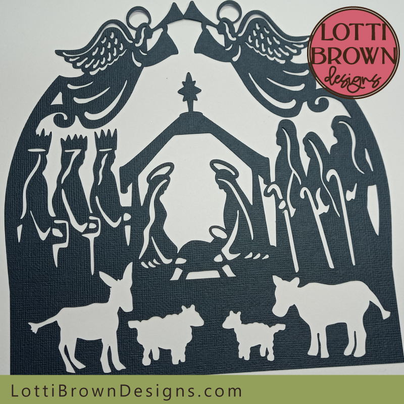 Nativity scene SVG - single top layer only