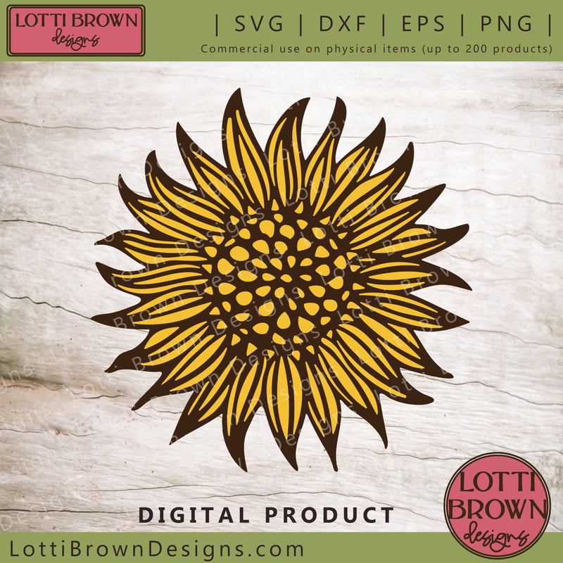 Simple sunflower SVG design