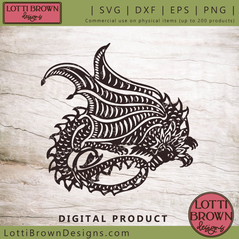 Sleeping dragon SVG file