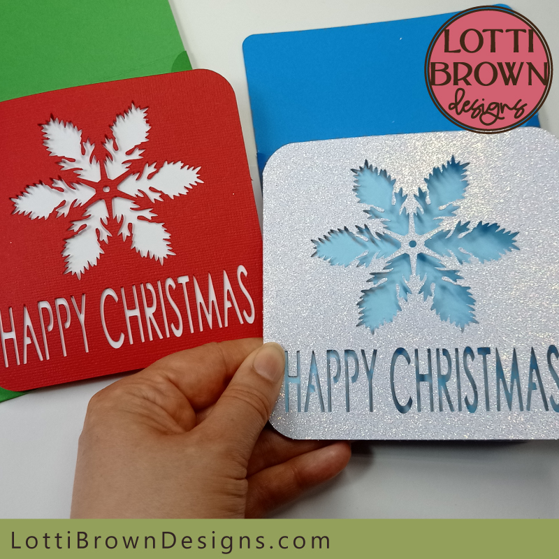 Snowflake Christmas card template