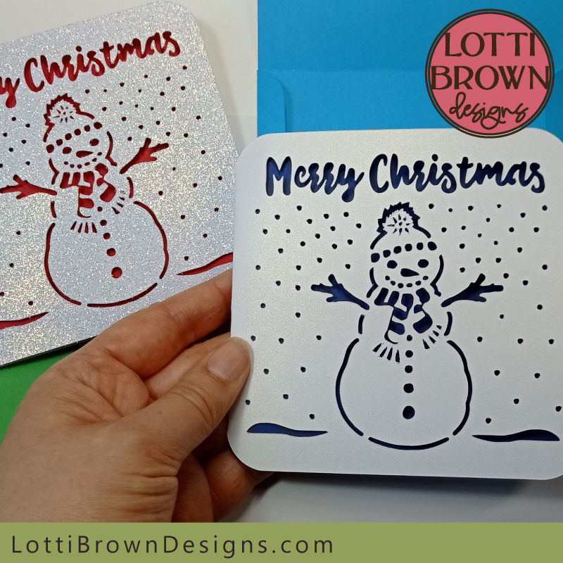 Snowman Christmas card template