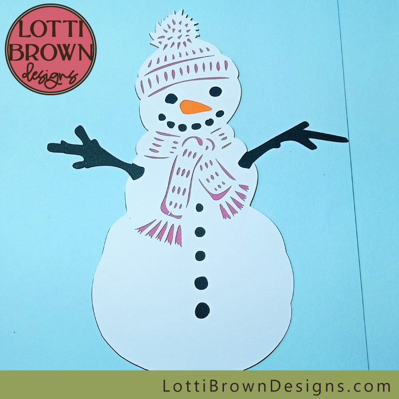 Snowman papercut project