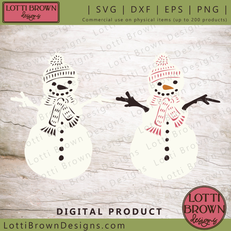 Snowman SVG layer options