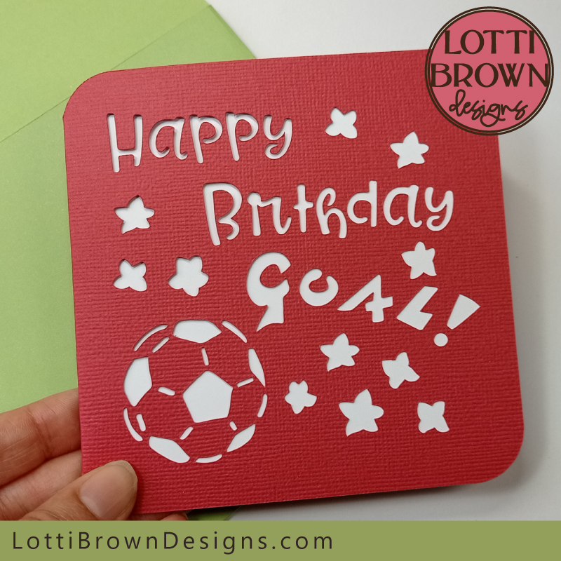 Football birthday card template