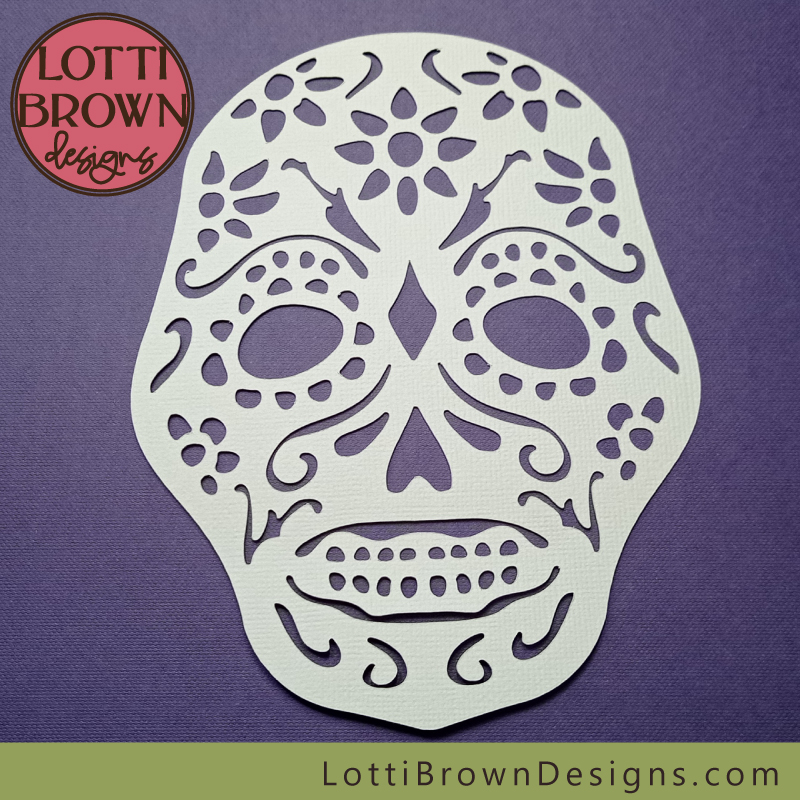 Simple sugar skull SVG file