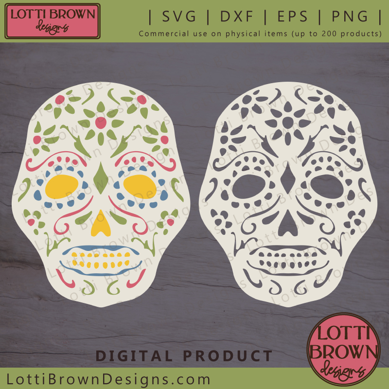 Sugar skull SVG file