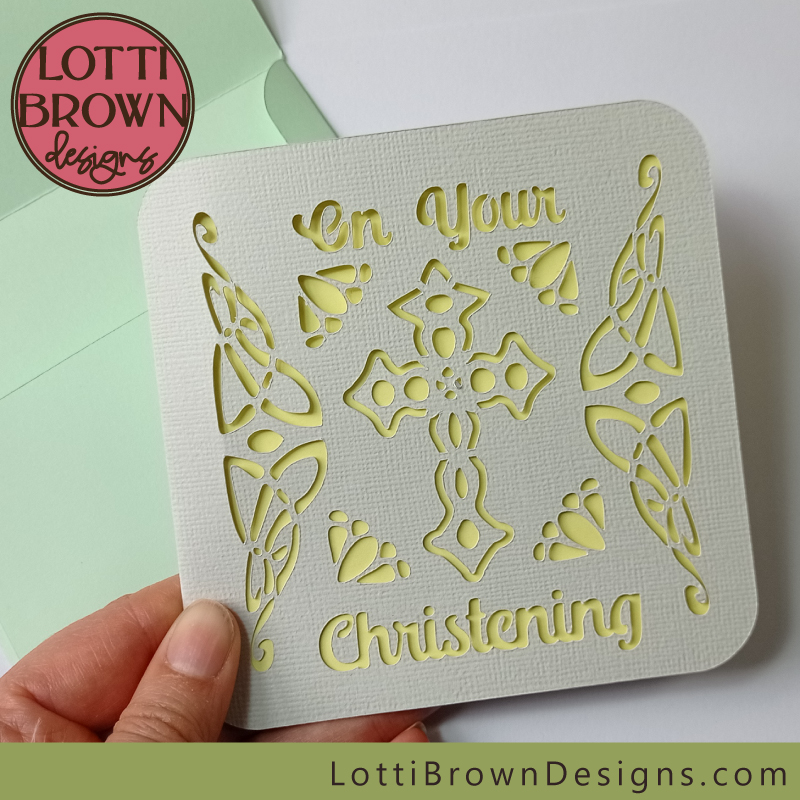 Christening card template