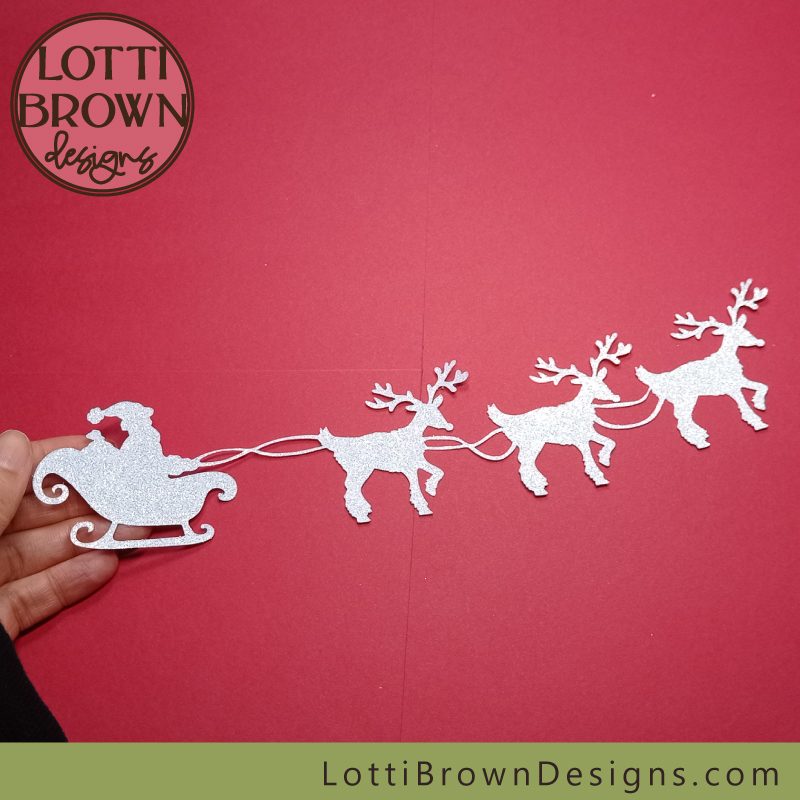 Santa and his sleigh SVG cut file