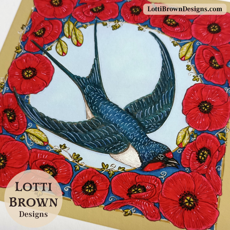 swallow art illustration